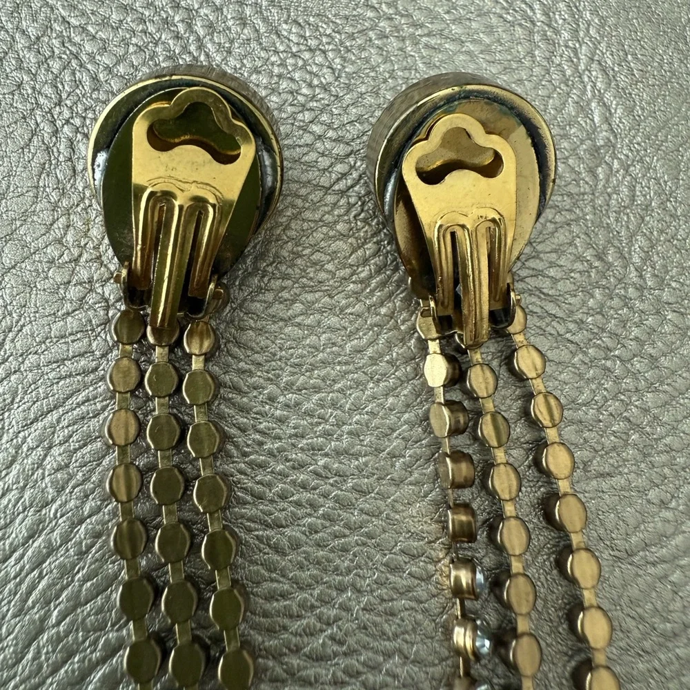 Vintage Ermani Bulatti Clip-On Earring; Art Deco Inspired, 1980 Statement